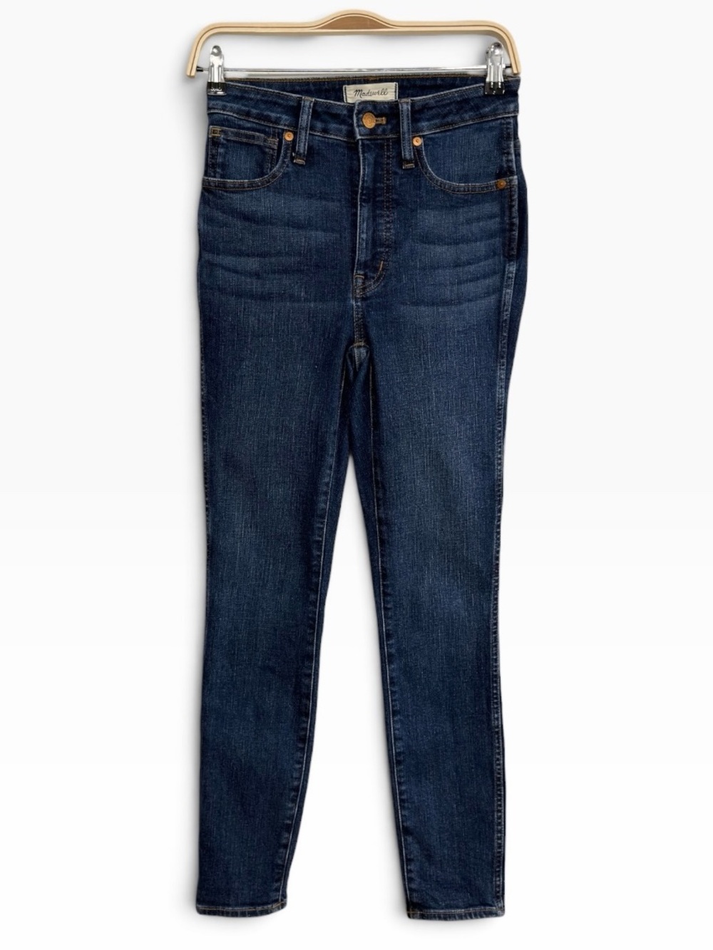 Madewell Womens Size 25 High Rise Skinny Jeans Dark Wash Stretch Denim Blue